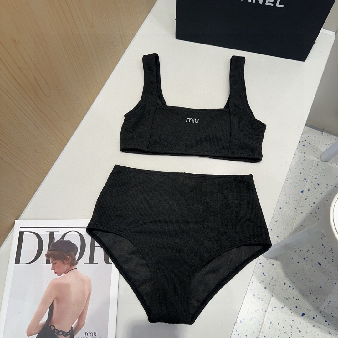 Miu Swimsuits Black Cotton 180532