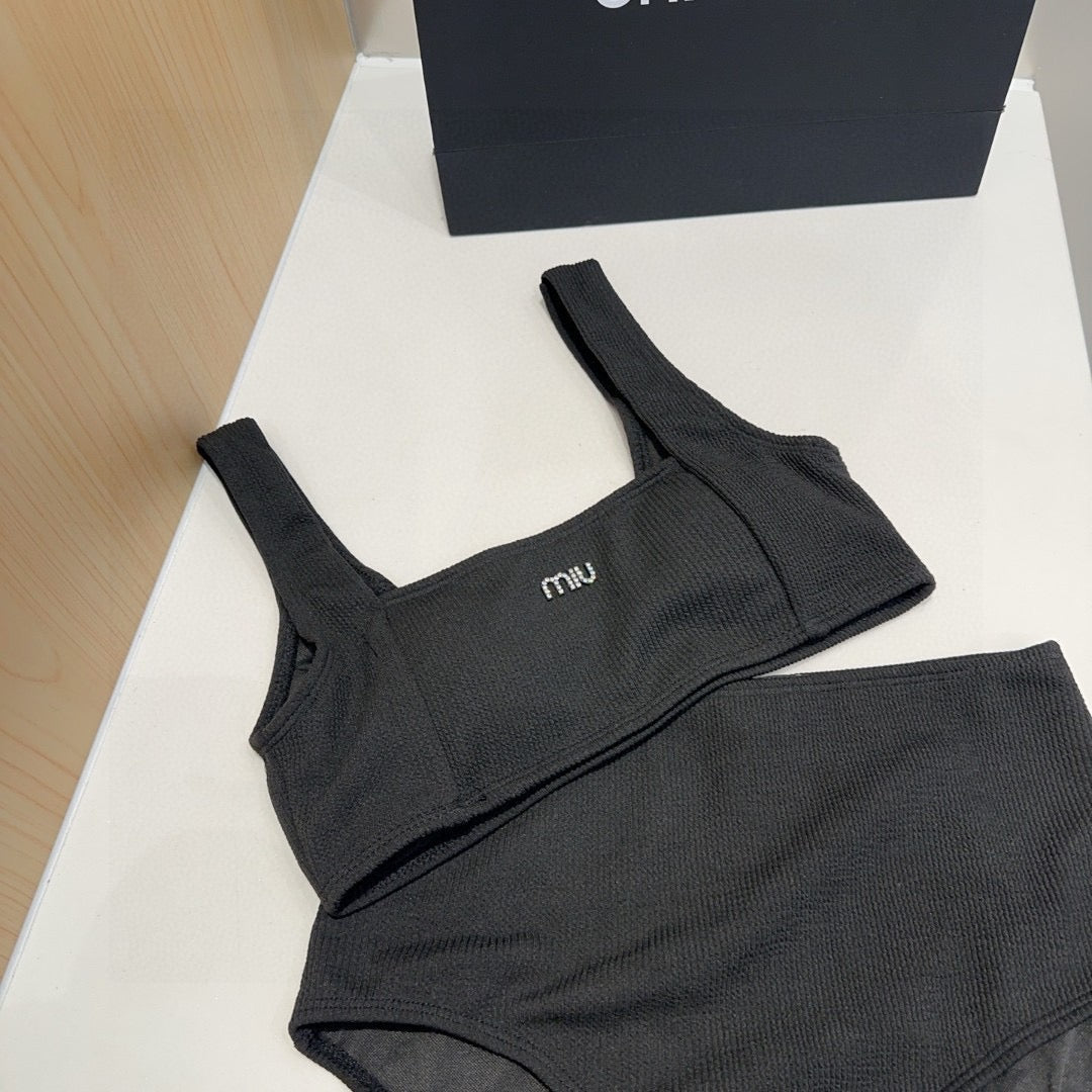 Miu Swimsuits Black Cotton 180532