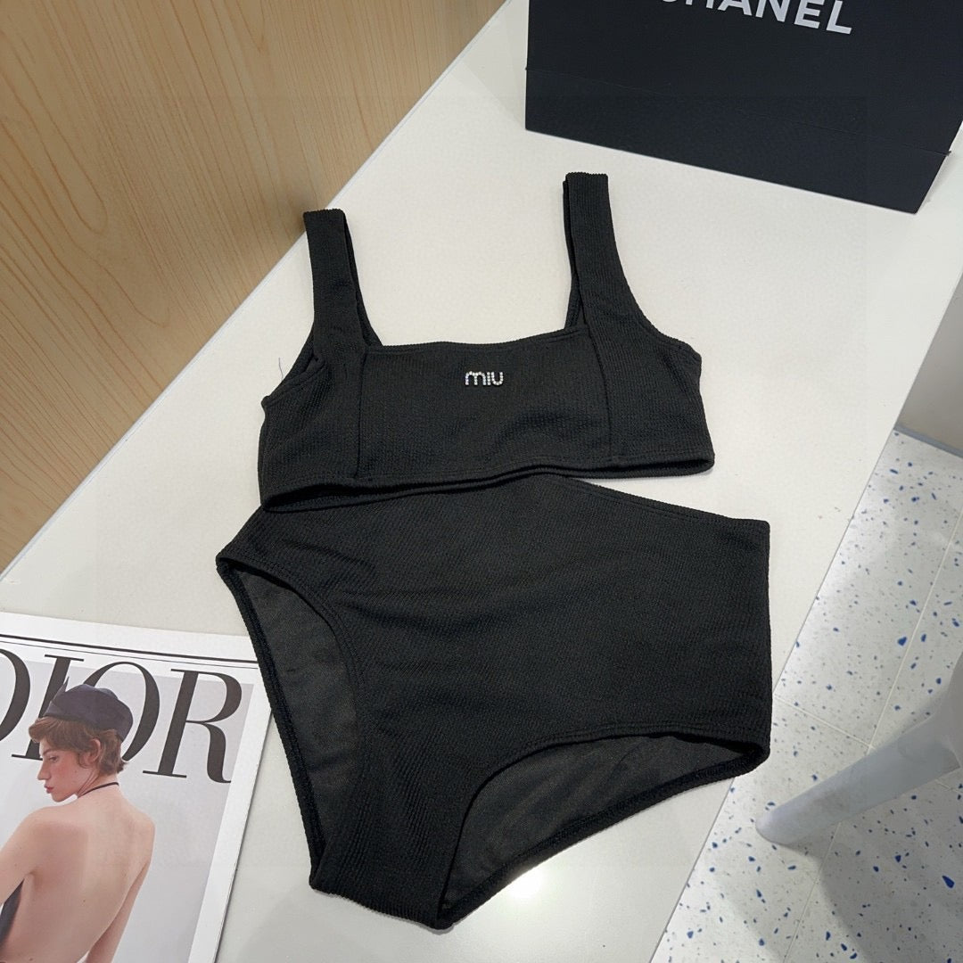 Miu Swimsuits Black Cotton 180532