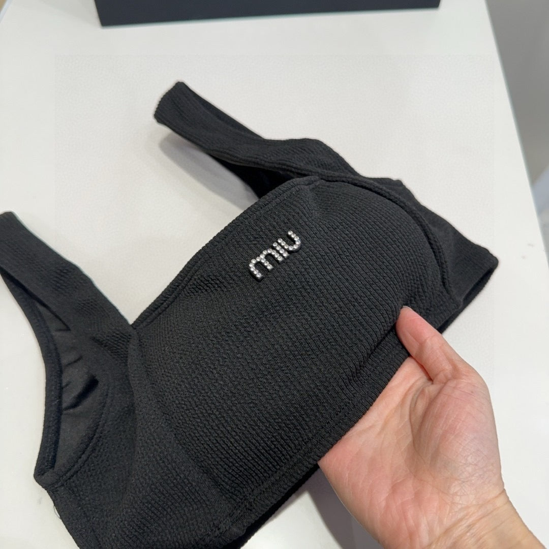 Miu Swimsuits Black Cotton 180532