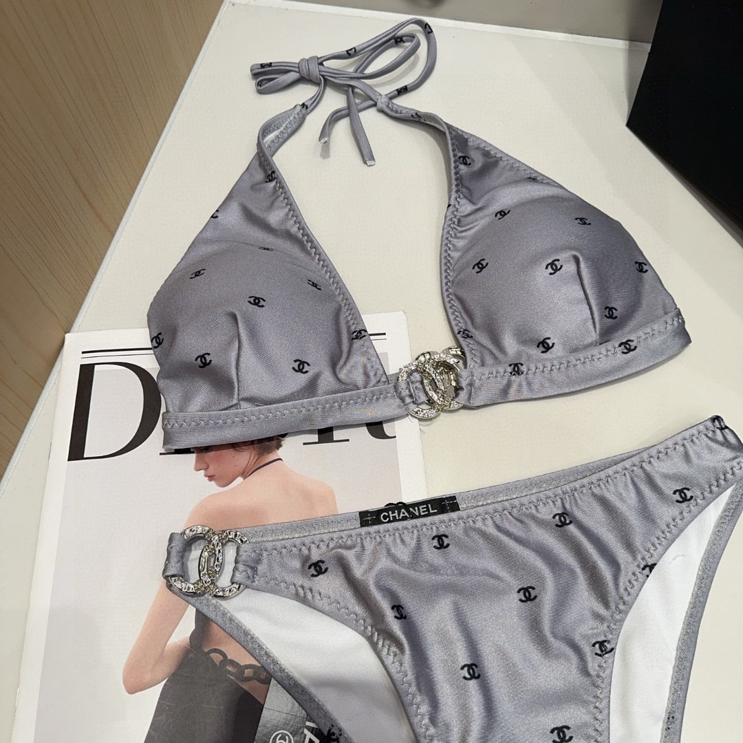 Chanel Swimsuits Gray Cotton 180535