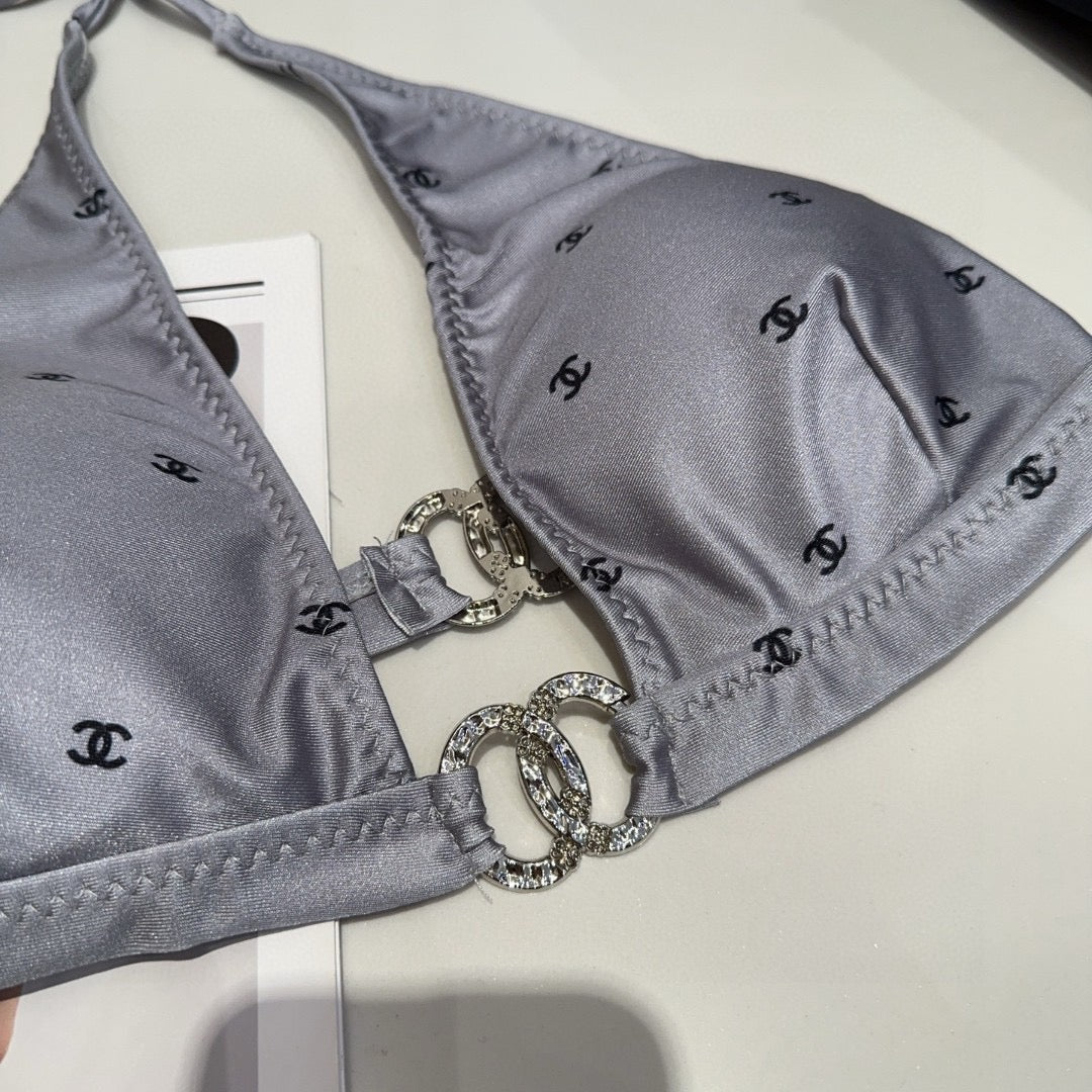 Chanel Swimsuits Gray Cotton 180535