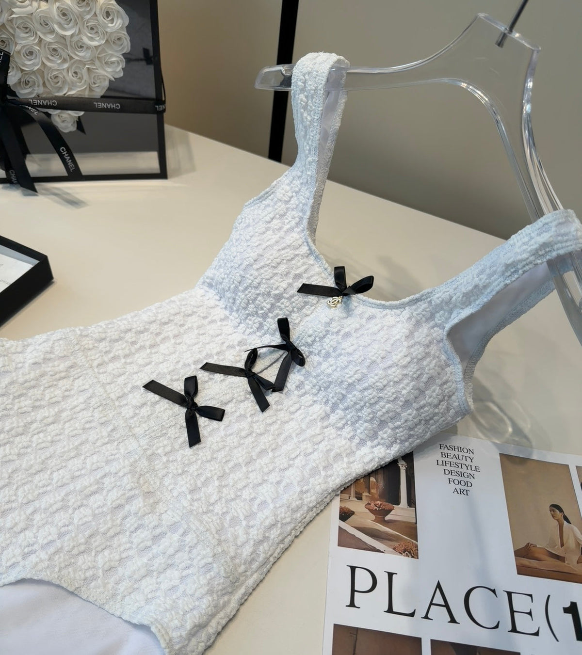 Chanel Swimsuits White Cotton 180546
