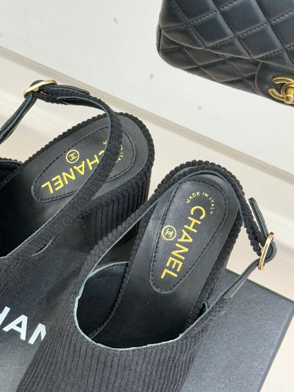 CC 26 Slingback Black Corduroy Grosgrain 609984