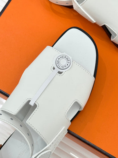 HM 26ss Flat Sandals White Sheepskin 642792