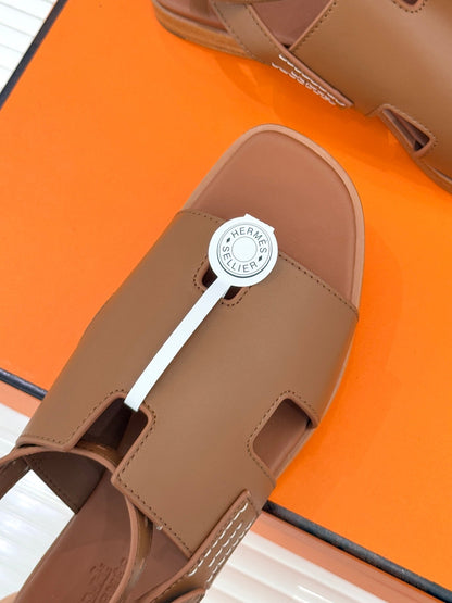 HM 26ss Flat Sandals Brown Sheepskin 642793