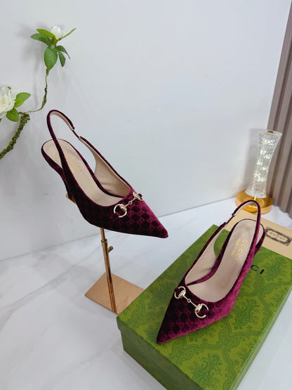 GG 26 Slingback Dark Purple Velvet 592419