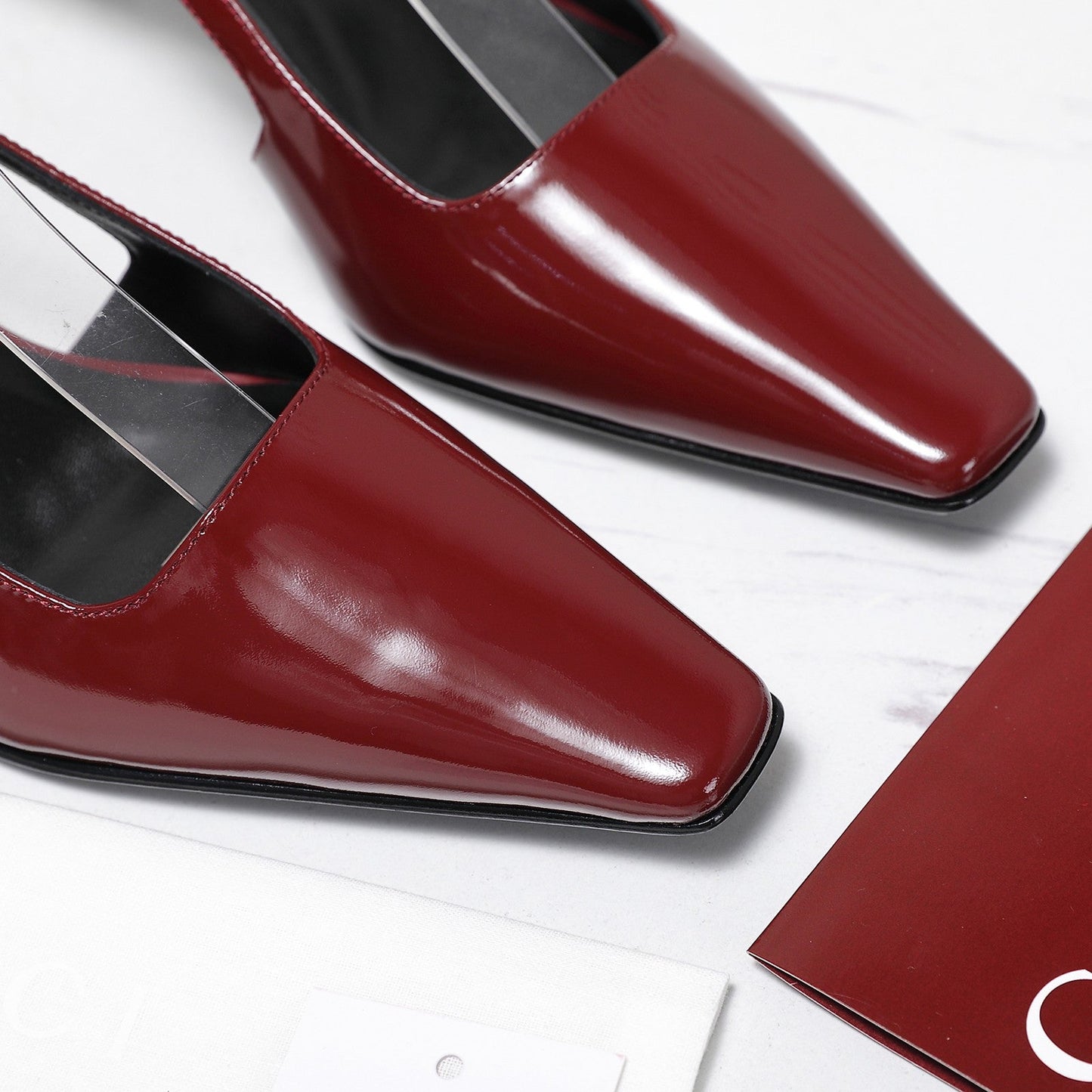 GG 26ss Slingback 60 Dark Red Sheepskin 601092