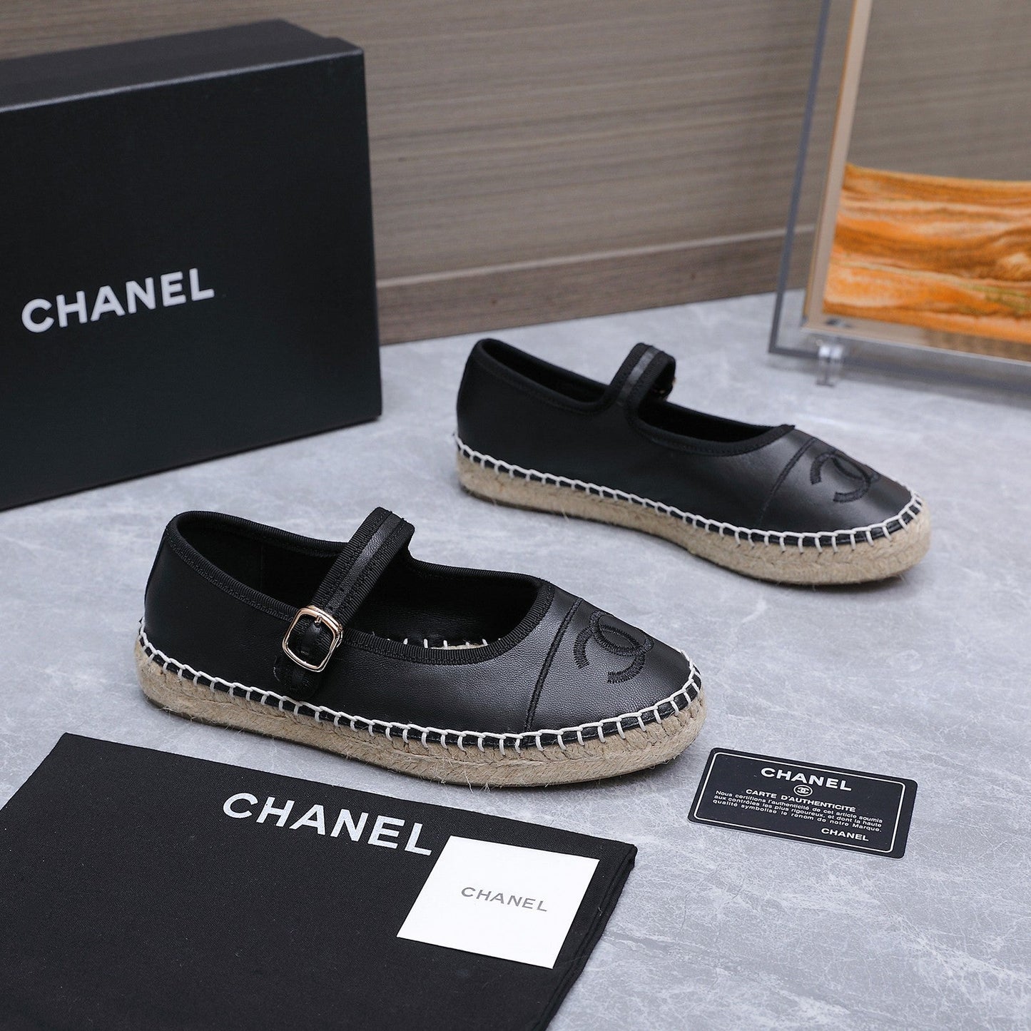 Chanel 2026 Mary Jane Shoes Black Sheepskin 758387