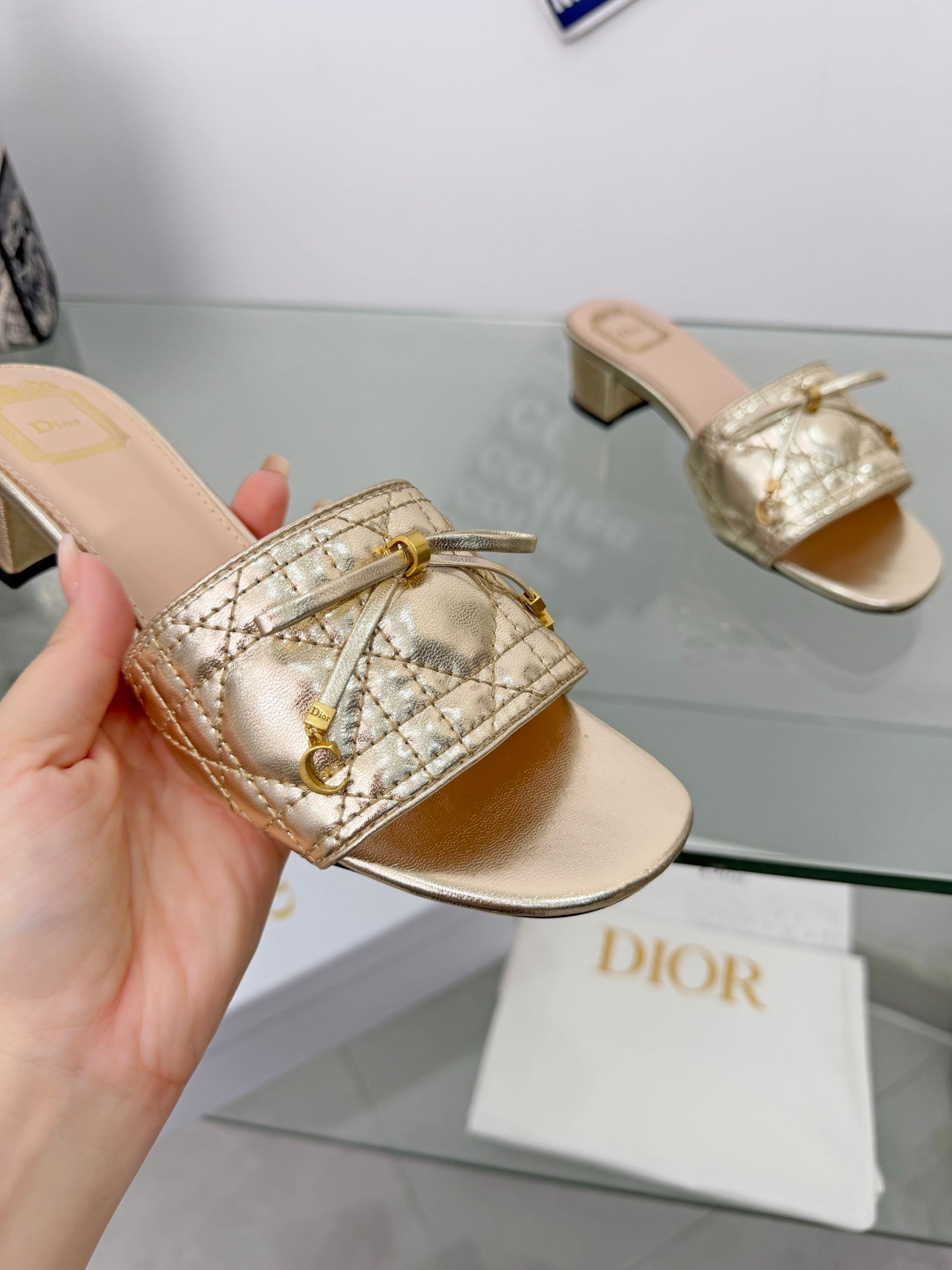 Dior 2026 Sandal 45mm Metallic Leather 844877