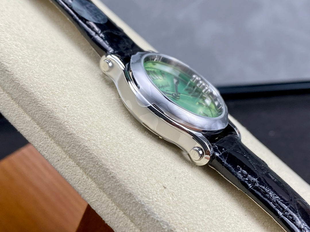 Happy Diamonds 30mm Silver Green Dial