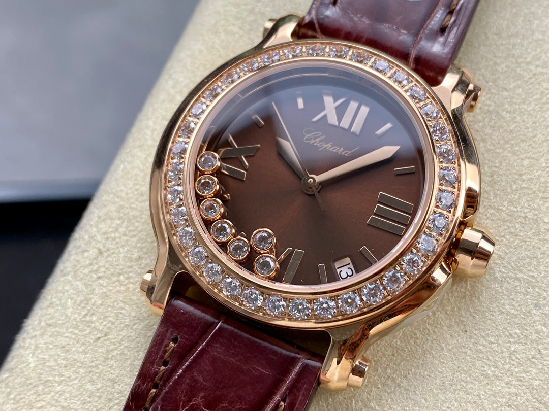 Happy Diamonds 36mm Chocolate Dial