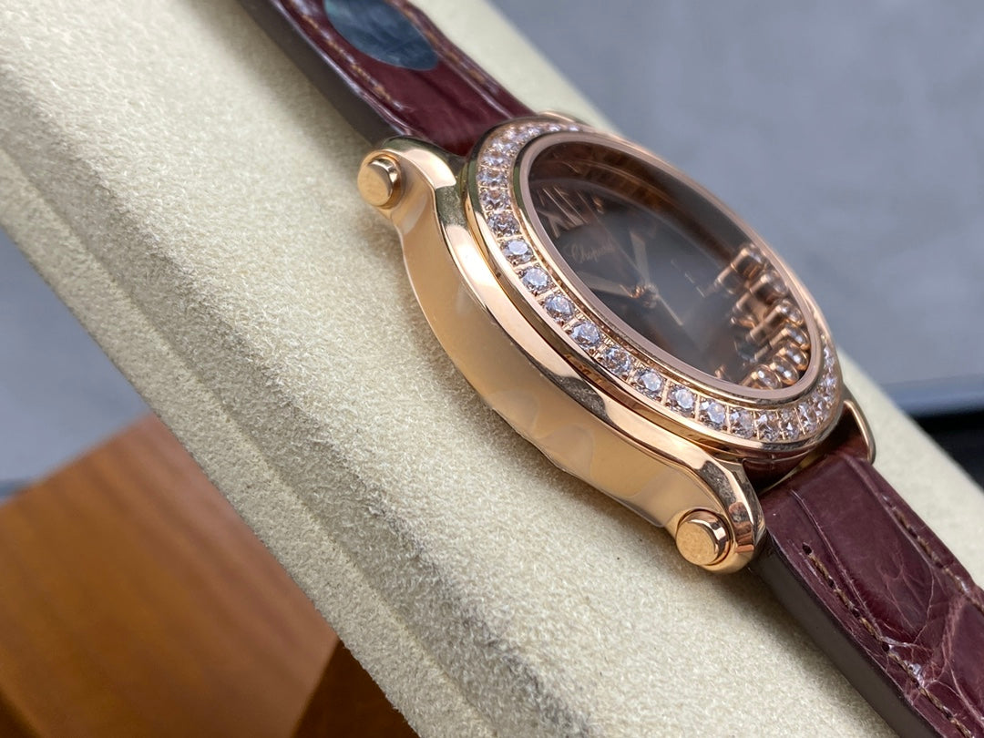 Happy Diamonds 36mm Chocolate Dial