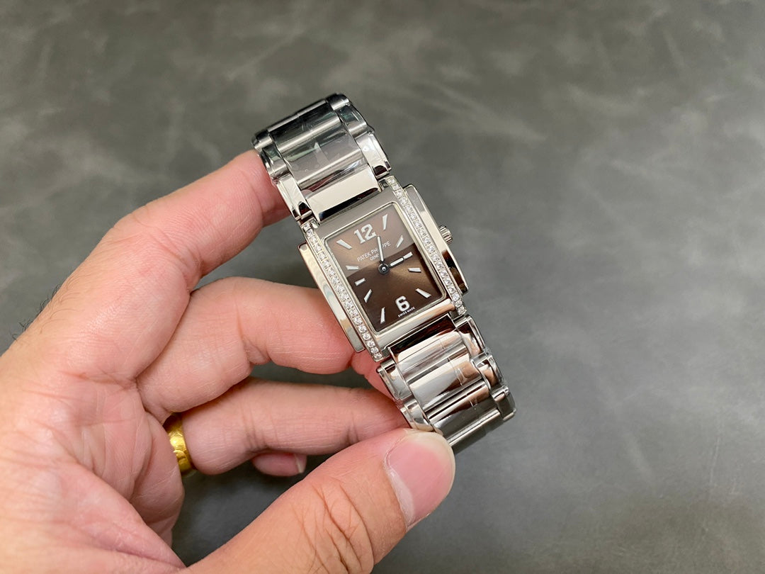 PATEK Twenty-Four 25mm Silver Brown Dial