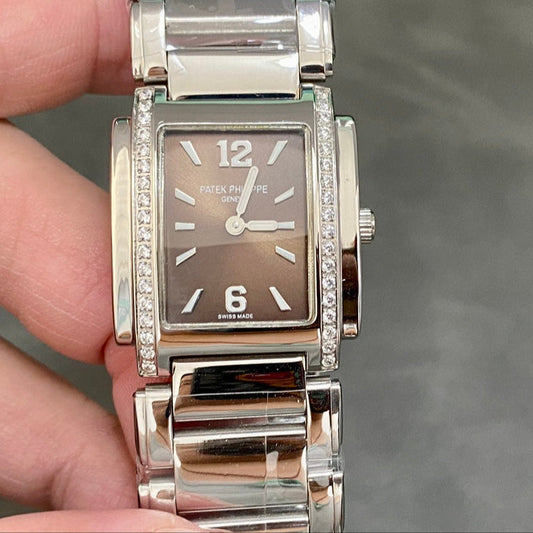 PATEK Twenty-Four 25mm Silver Brown Dial