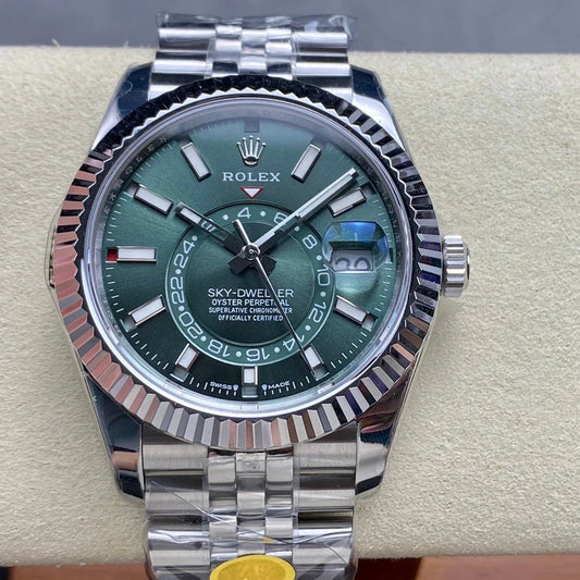 Rolex Sky-Dweller 42mm Stainless Steel Green Dial