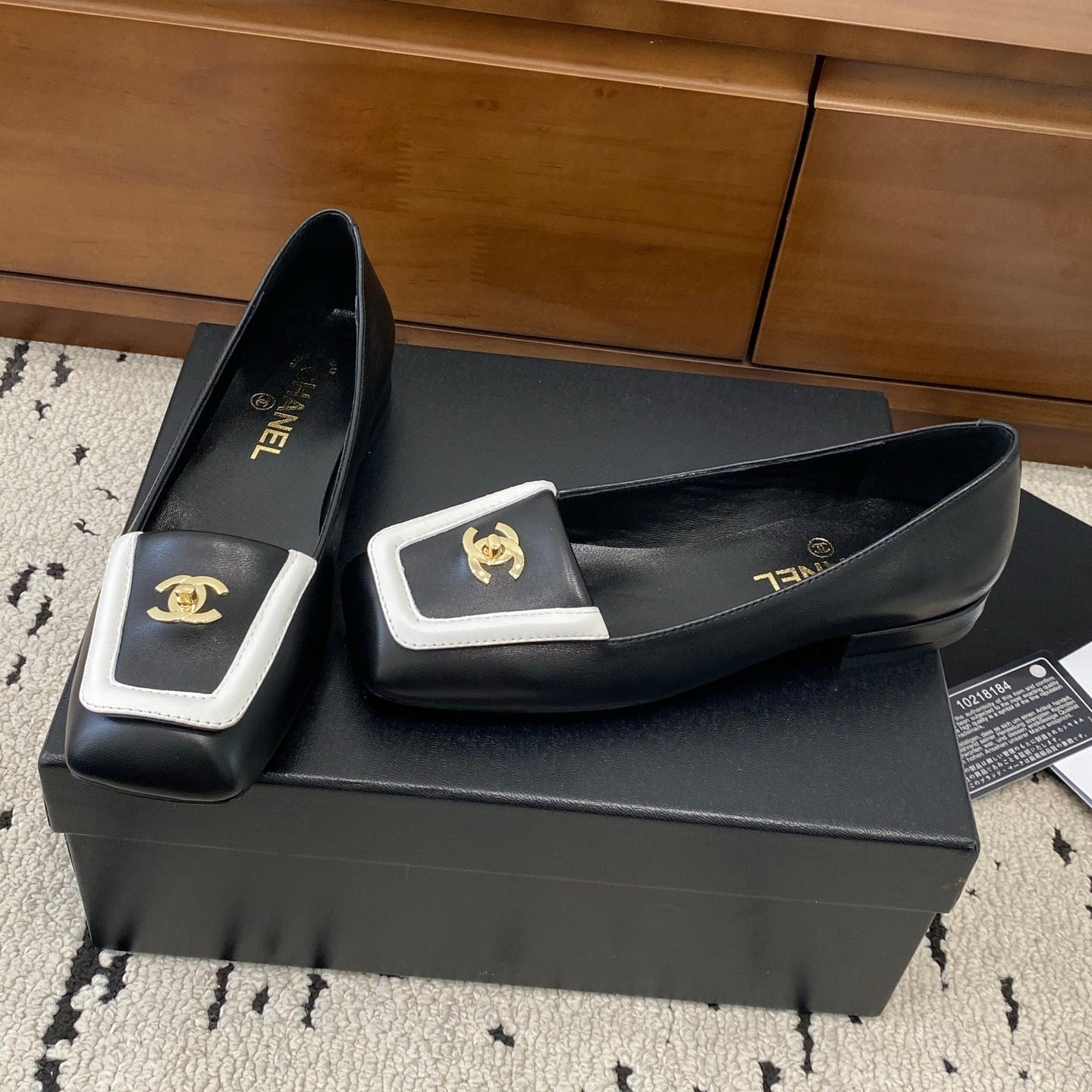 Chanel 2026 Square Toe Flat Black Lambskin 696620