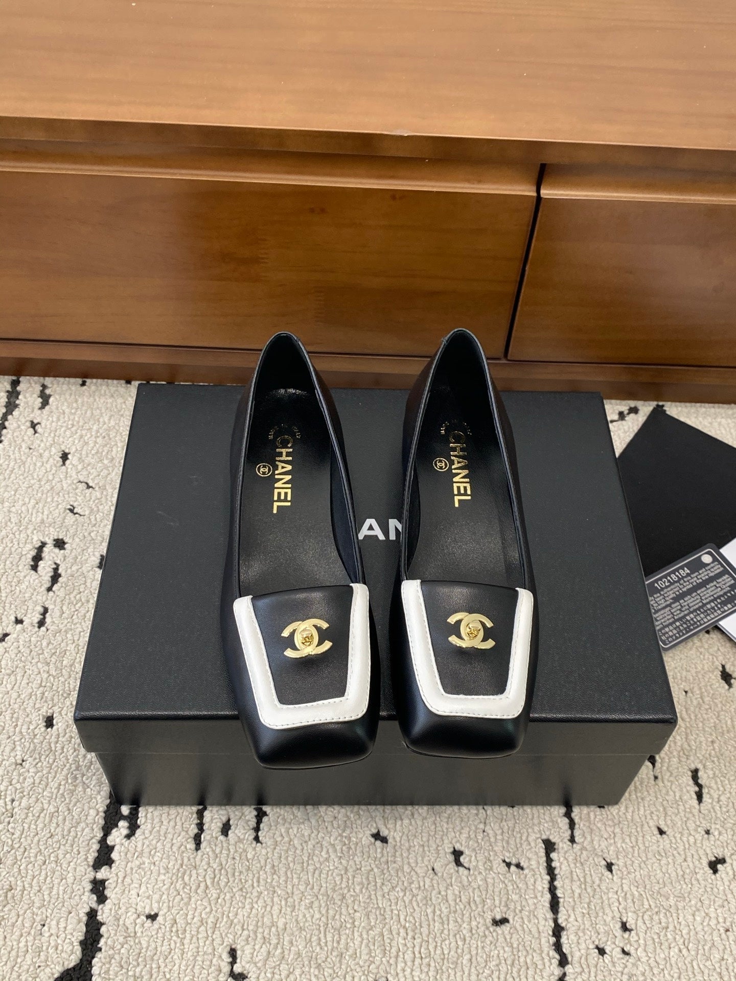 Chanel 2026 Square Toe Flat Black Lambskin 696620