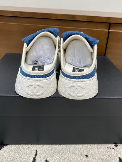 Chanel 2026 Platform Mule Sneakers Canvas Leather 790071