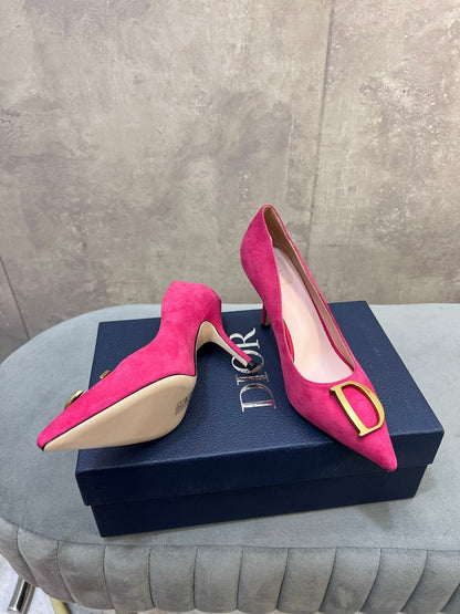 CD 26 High-Heeled 85 Pumps Pink Suede 594569