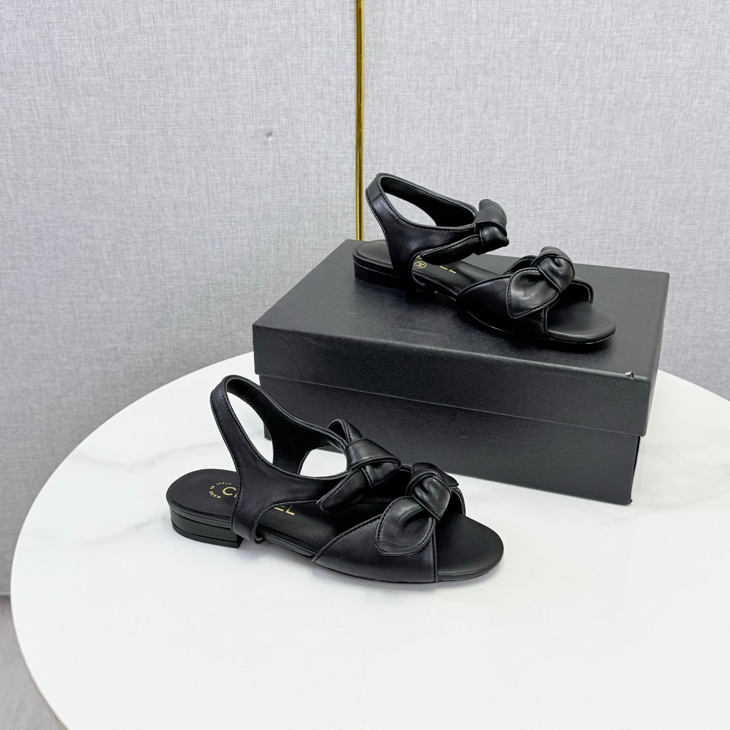 Chanel 2026 Slingback Sandals Bow Sheepskin  801644