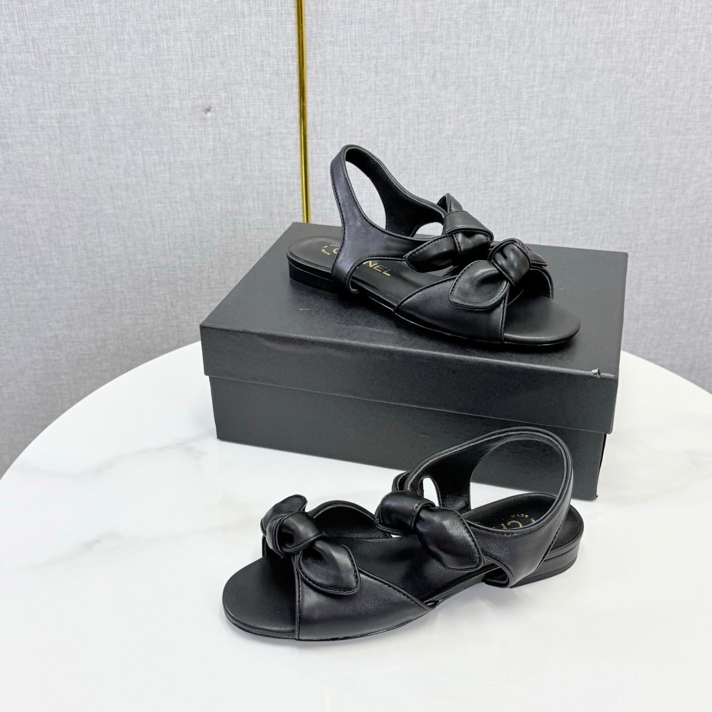 Chanel 2026 Slingback Sandals Bow Sheepskin  801644