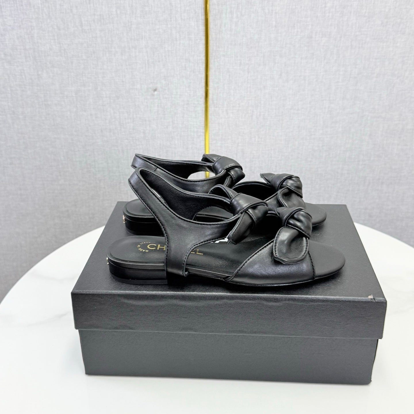 Chanel 2026 Slingback Sandals Bow Sheepskin  801644