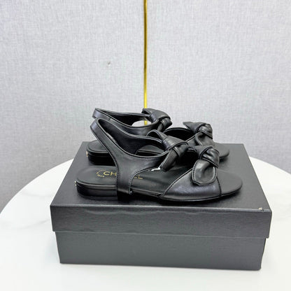 Chanel 2026 Slingback Sandals Bow Sheepskin  801644