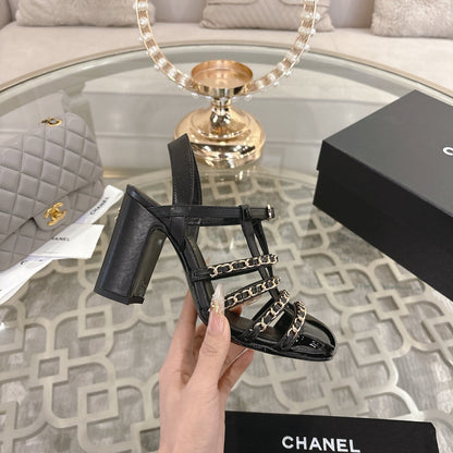 Chanel 2026 High-Heeled Sandals 8.5cm Lambskin Sheepskin 834423