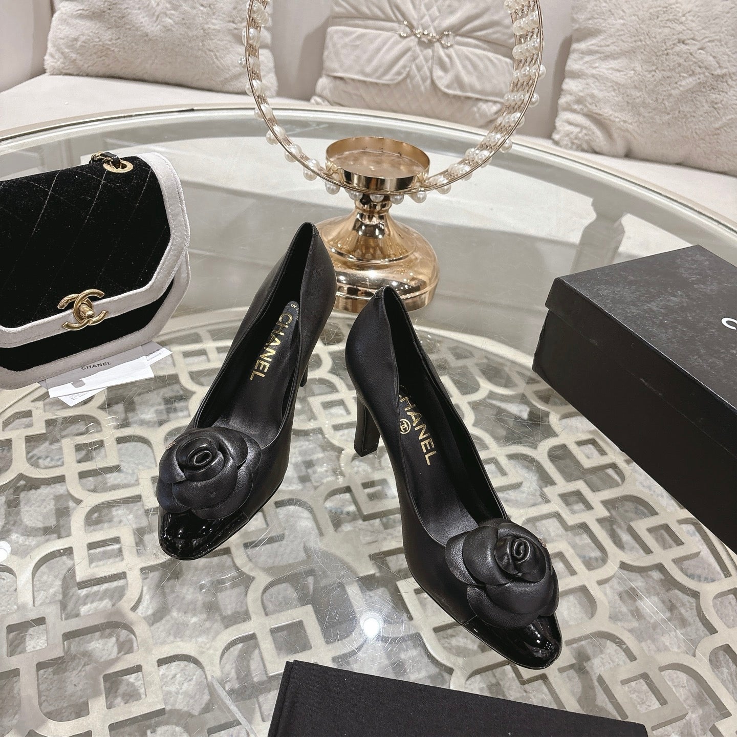 CC 26s High Heels Pump 85 Black Suede 627011