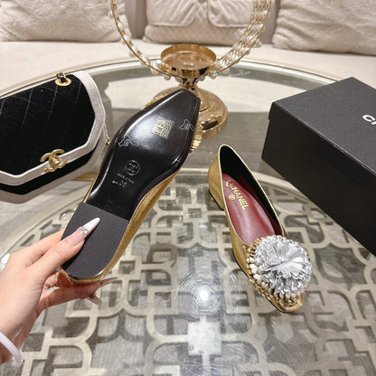 CC 26s Floral Ballet Flats Sheepskin
