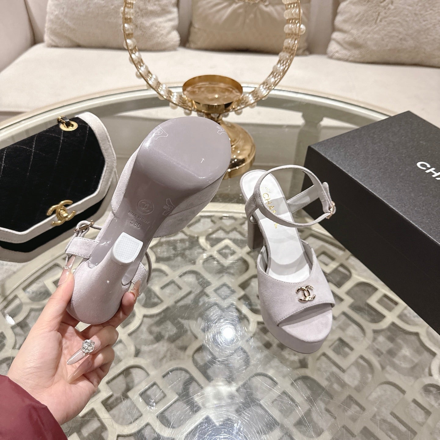 Chanel 2026 Platform Sandals Lambskin 834303