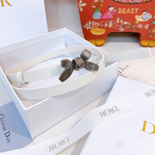 CD Diorissimo Bow Belt 1.5cm Leather 211675