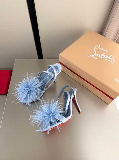 CL 2026 Loubipoupi Sandal 100mm Feather Leather 868957