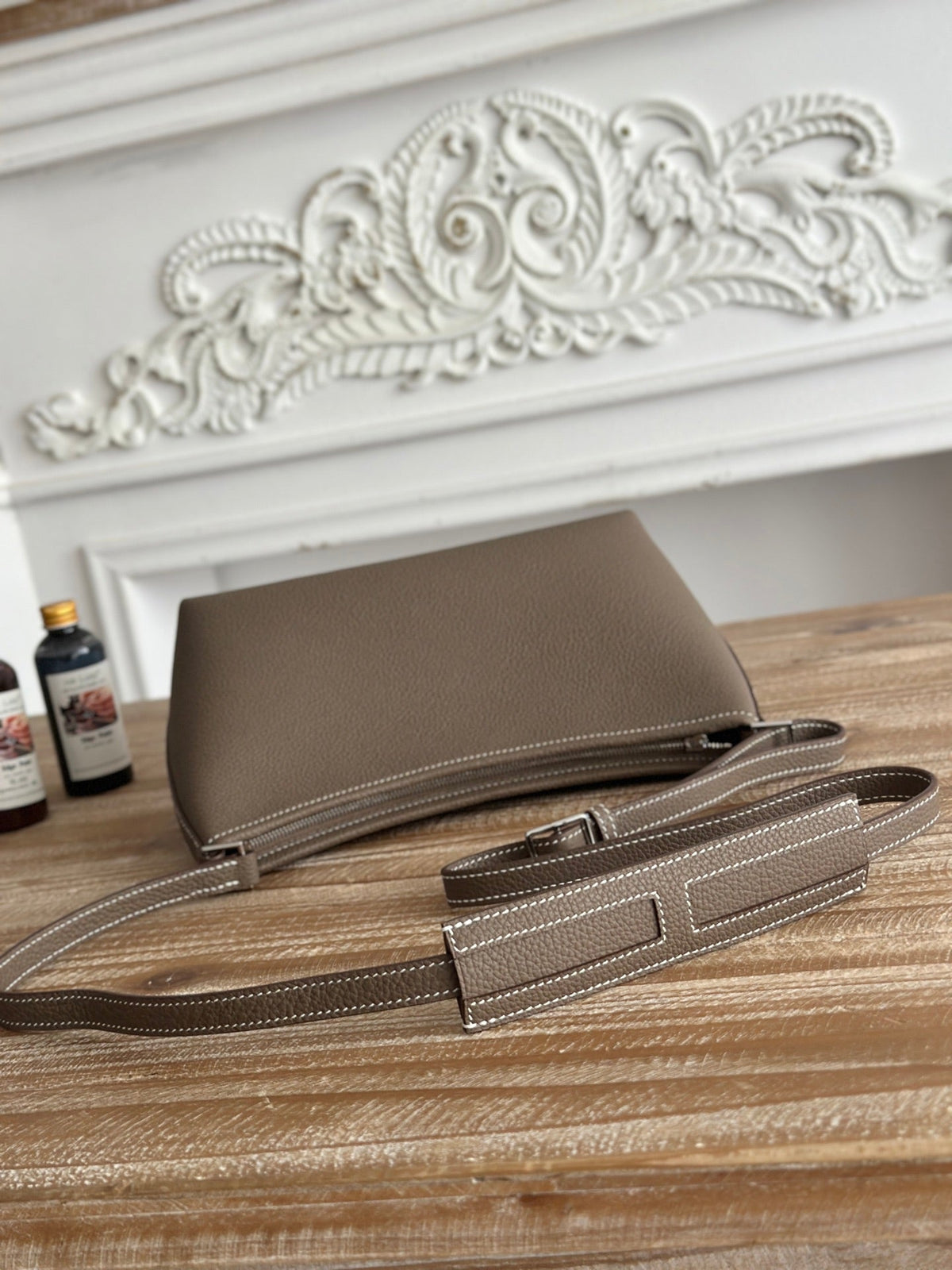 HM Berlingot Shoulder Bag Coffee Epsom Leather 270322