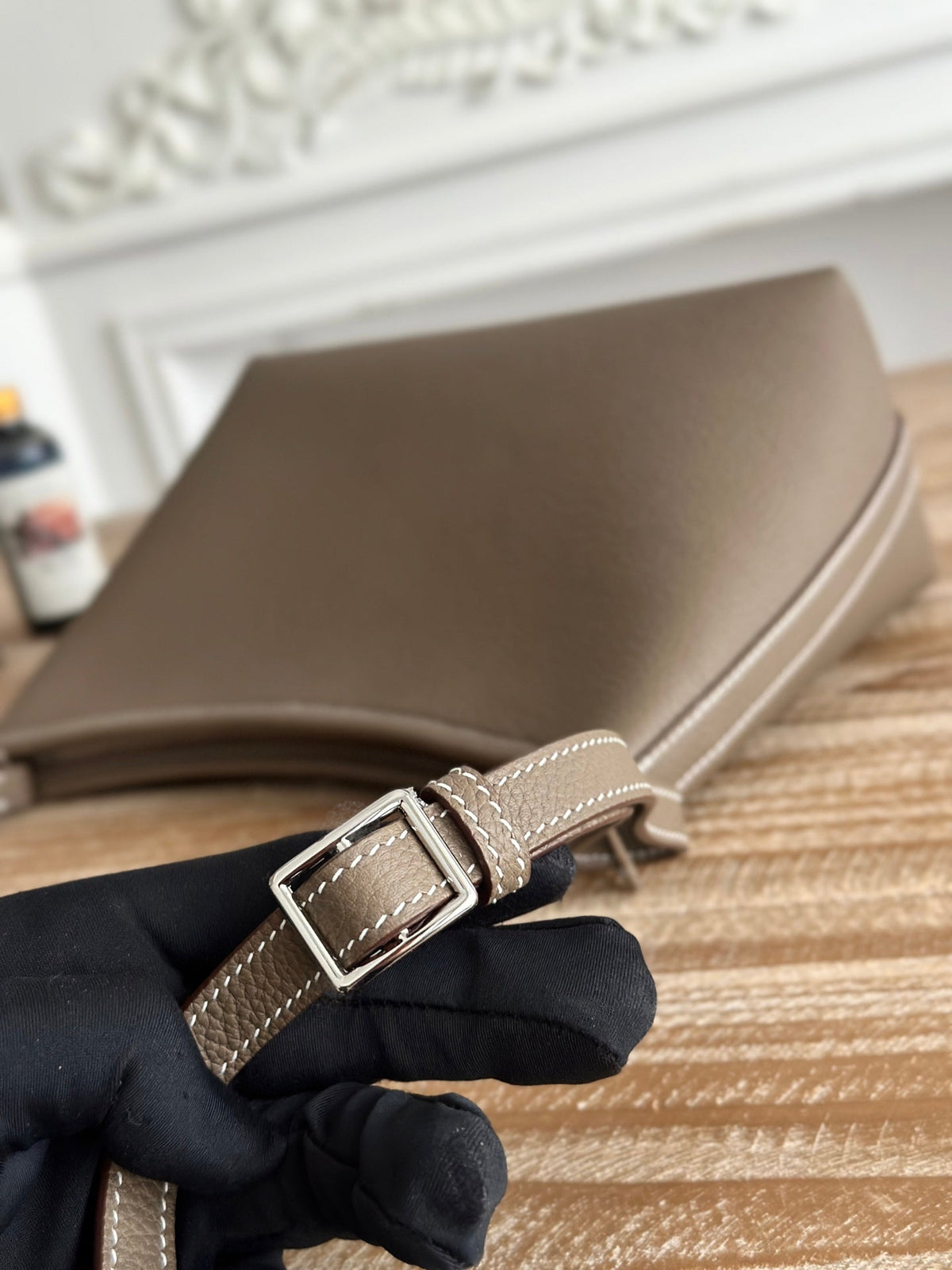 HM Berlingot Shoulder Bag Coffee Epsom Leather 270322