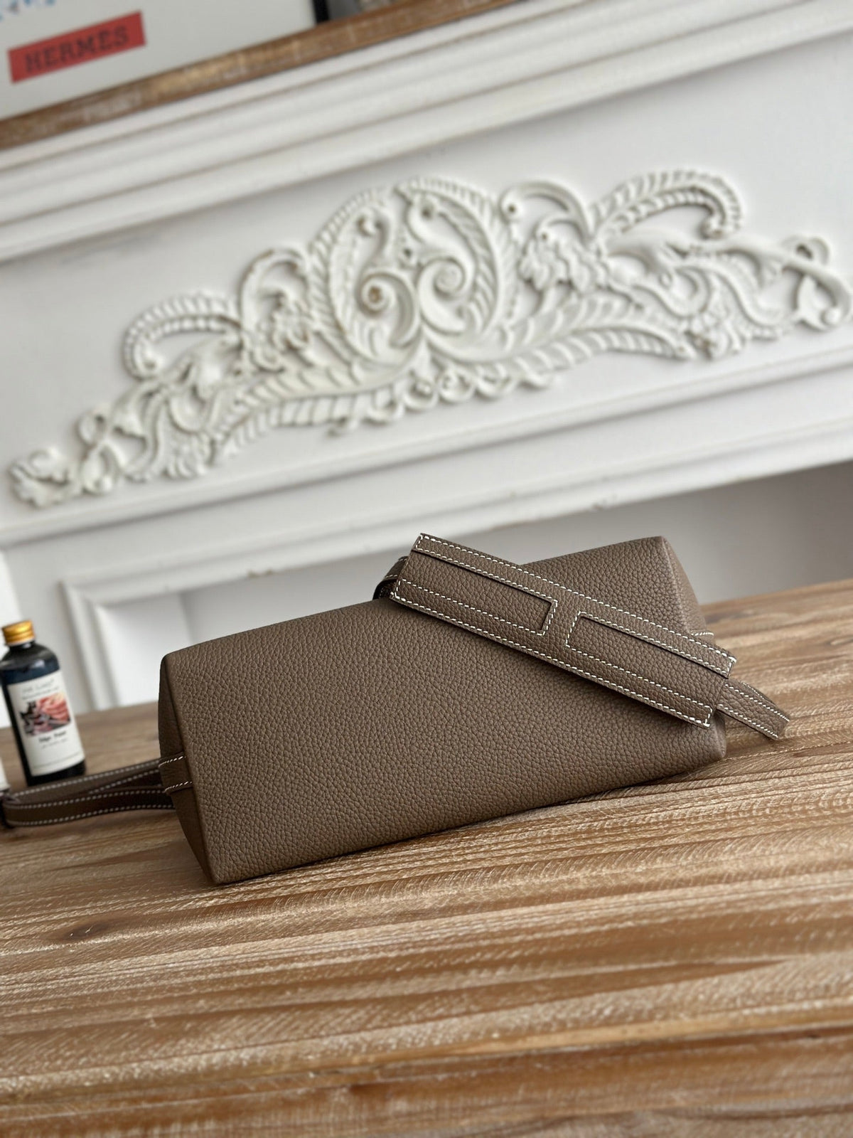 HM Berlingot Shoulder Bag Coffee Epsom Leather 270322