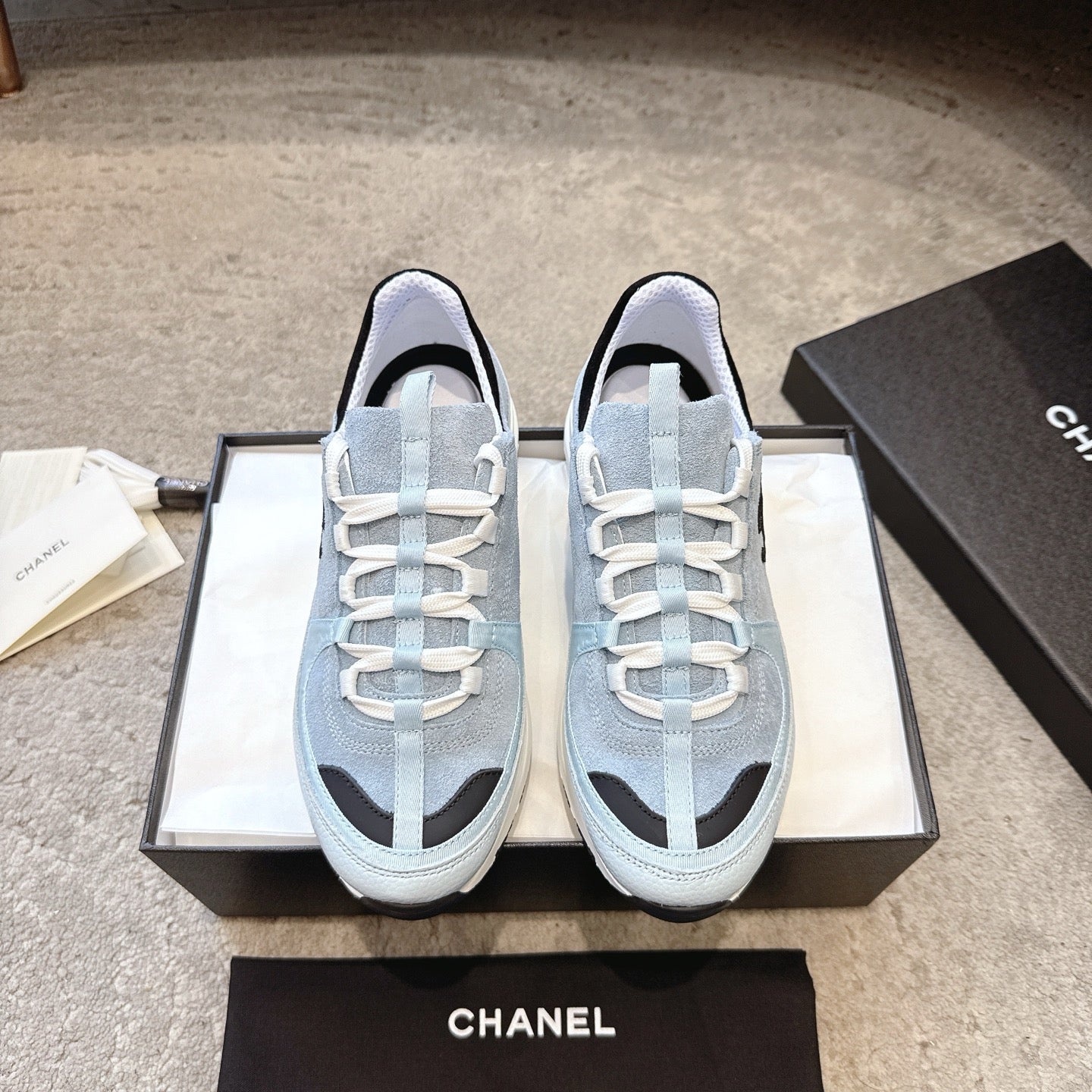 CC 26s Sneaker Baby Blue Black Suede 647437