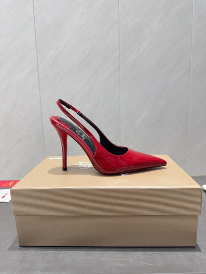 CL 26SS Slingback 100 Dark Red Patent Leather 613984