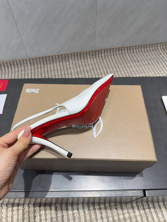 CL 26SS Slingback 100 White Patent Leather 613985