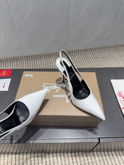 CL 26SS Slingback 100 White Patent Leather 613985