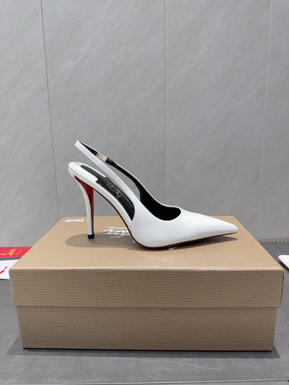 CL 26SS Slingback 100 White Patent Leather 613985
