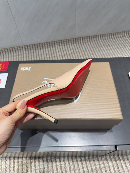 CL 26SS Slingback 100 Beige Patent Leather 613987