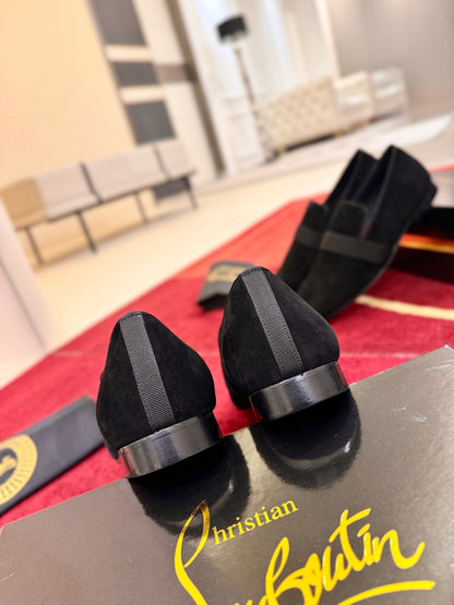 Christian Louboutin Dandydeco Velvet Loafer Suede 863842