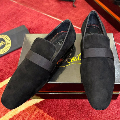 Christian Louboutin Dandydeco Velvet Loafer Suede 863842