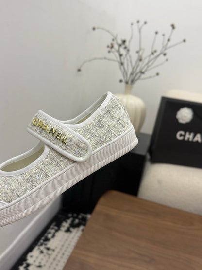 Chanel 2026 Ballet Flat Tweed Leather 904353