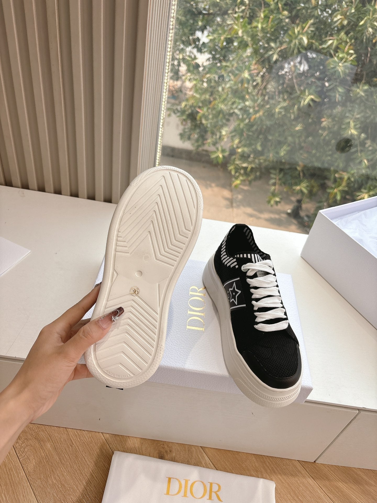 CD 26s Sneaker 45 Black Canvas Cowhide 648333