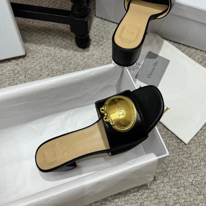 Dior 2026 Médaillon Buckle Sandal Lambskin