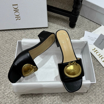 Dior 2026 Médaillon Buckle Sandal Lambskin