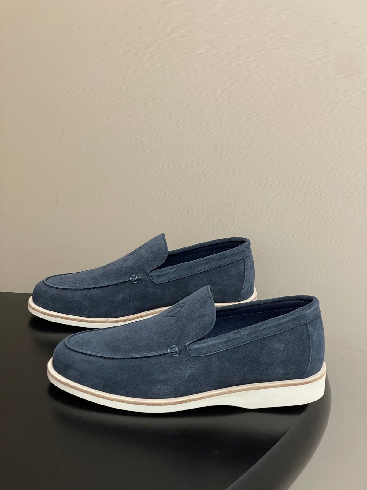 HM Low Loafers Blue Suede 593660